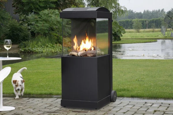 FABER Gartenkamin TheBUZZ, Schwarz, Mit Rädern 4 FABER Gartenkamin TheBUZZ, Schwarz, Mit Rädern – Bild 2