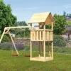KARIBU Lotti Spielturm, Naturbelassen, Nordische Fichte, 107x107x291cm, Mit Doppelschaukel -Kettler Verkaufs-Shop 30399 2 01.jpg