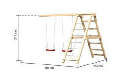 KARIBU Danny Turm, Naturbelassen, Fichte, 415x264x291cm, Mit Gerüst Und Doppelschaukel -Kettler Verkaufs-Shop 30410 3 04.jpg