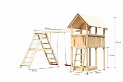 KARIBU Danny Turm, Naturbelassen, Fichte, 415x264x291cm, Mit Gerüst Und Doppelschaukel -Kettler Verkaufs-Shop 30410 3 05.jpg