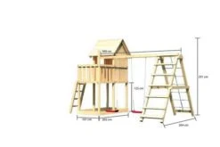 KARIBU Frieda Stelzenhaus, Naturbelassen, Nordische Fichte, 415x264x291cm, Mit Gerüst Und Doppelschaukel 11 KARIBU Frieda Stelzenhaus, Naturbelassen, Nordische Fichte, 415x264x291cm, Mit Gerüst Und Doppelschaukel -Kettler Verkaufs-Shop 30413 3 05.jpg