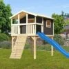 KARIBU Benjamin Stelzenhaus, Terragrau, Nordische Fichte, 198x244x309cm, Mit Rutsche Blau Und Holzrampe 1 KARIBU Benjamin Stelzenhaus, Terragrau, Nordische Fichte, 198x244x309cm, Mit Rutsche Blau Und Holzrampe -Kettler Verkaufs-Shop 30416 13 01.jpg
