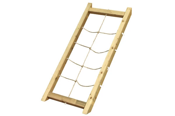 KARIBU Benjamin Stelzenhaus, Terragrau, Nordische Fichte, 198x244x309cm, Mit Rutsche Blau Und Netzrampe 5 KARIBU Benjamin Stelzenhaus, Terragrau, Nordische Fichte, 198x244x309cm, Mit Rutsche Blau Und Netzrampe – Bild 3