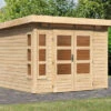 KARIBU Gartenhaus Kastorf 6, Naturbelassen, Fichtenholz 28mm, 305 X 274 X 222 Cm, Flachdach, Inkl. Oberlicht -Kettler Verkaufs-Shop 30463 1 01.jpg