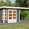 KARIBU Gartenhaus Kastorf 6, Terragrau, Fichtenholz 28mm, 612 X 274 X 222 Cm, Flachdach, Anbau 3,2m 1 KARIBU Gartenhaus Kastorf 6, Terragrau, Fichtenholz 28mm, 612 X 274 X 222 Cm, Flachdach, Anbau 3,2m -Kettler Verkaufs-Shop 30467 2 01.jpg