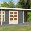 KARIBU Gartenhaus Kastorf 7, Terragrau, Fichtenholz 28mm, 702 X 244 X 222 Cm, Flachdach, Anbau 3,2m Mit Rückwand -Kettler Verkaufs-Shop 30468 4 01.jpg
