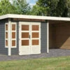 KARIBU Gartenhaus Kastorf6 , Terragrau, Fichtenholz 28mm, 612 X 274 X 222 Cm, Flachdach, Anbau 3,2m Mit Rück- Und Seitenwand -Kettler Verkaufs-Shop 30469 2 01.jpg