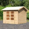 KARIBU Gartenhaus Theres 3, Naturbelassen, Fichtenholz 28mm, 270 X 244 X 242 Cm, Satteldach, Massivholzdach -Kettler Verkaufs-Shop 30470 1 01.jpg