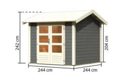 KARIBU Gartenhaus Theres 3, Terragrau, Fichtenholz 28mm, 270 X 244 X 242 Cm, Satteldach, Massivholzdach -Kettler Verkaufs-Shop 30470 2 05.jpg