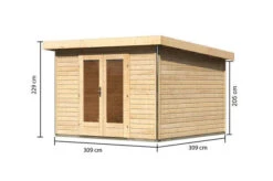 KARIBU Gartenhaus Radeburg 1, Naturbelassen, Fichtenholz 40mm, 346 X 309 X 229,5 Cm, Pultdach, Massivholzdach -Kettler Verkaufs-Shop 30473 1 05.jpg