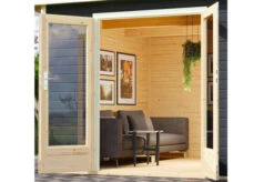 KARIBU Gartenhaus Radeburg 1, Terragrau, Fichtenholz 40mm, 346 X 309 X 229,5 Cm, Pultdach, Massivholzdach 16 KARIBU Gartenhaus Radeburg 1, Terragrau, Fichtenholz 40mm, 346 X 309 X 229,5 Cm, Pultdach, Massivholzdach -Kettler Verkaufs-Shop 30473 2 03.jpg