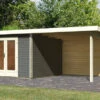 KARIBU Gartenhaus Radeburg 1, Terragrau, Fichtenholz 40mm, 664 X 309 X 229,5 Cm, Pultdach, Anbau 3,3m Mit Rückwand 1 KARIBU Gartenhaus Radeburg 1, Terragrau, Fichtenholz 40mm, 664 X 309 X 229,5 Cm, Pultdach, Anbau 3,3m Mit Rückwand -Kettler Verkaufs-Shop 30475 2 01.jpg