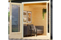 KARIBU Gartenhaus Radeburg 1, Terragrau, Fichtenholz 40mm, 664 X 309 X 229,5 Cm, Pultdach, Anbau 3,3m Mit Rückwand -Kettler Verkaufs-Shop 30475 2 02.jpg