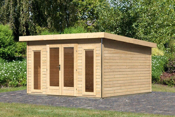 KARIBU Gartenhaus Radeburg 3, Naturbelassen, Fichtenholz 40mm, 406 X 369 X 229,5 Cm, Pultdach, Inkl. 2 Drehkippfenster 3 KARIBU Gartenhaus Radeburg 3, Naturbelassen, Fichtenholz 40mm, 406 X 369 X 229,5 Cm, Pultdach, Inkl. 2 Drehkippfenster