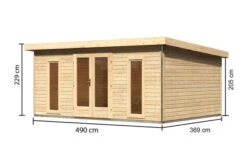 KARIBU Gartenhaus Radeburg 4, Naturbelassen, Fichtenholz 40mm, 528 X 368 X 231 Cm, Flachdach, Inkl. 2 Drehkippfenster -Kettler Verkaufs-Shop 30476 5 05.jpg