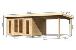 KARIBU Gartenhaus Radeburg 2, Naturbelassen, Fichtenholz 40mm, 724 X 309 X 229,5 Cm, Pultdach, Anbau 3,3m -Kettler Verkaufs-Shop 30477 1 05.jpg