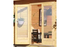 KARIBU Gartenhaus Radeburg 2, Naturbelassen, Fichtenholz 40mm, 724 X 309 X 229,5 Cm, Pultdach, Anbau 3,3m Mit Rückwand -Kettler Verkaufs-Shop 30478 1 03.jpg