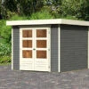 KARIBU Gartenhaus Askola , Terragrau, Fichtenholz 19mm, 266 X 246 X 211 Cm, Flachdach, Doppelflügeltür -Kettler Verkaufs-Shop 30535 1 01.jpg