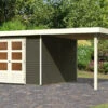 KARIBU Gartenhaus Askola 6, Terragrau, Fichtenholz 19mm, 558 X 306 X 216 Cm, Flachdach, Anbau 2,4m 2 KARIBU Gartenhaus Askola 6, Terragrau, Fichtenholz 19mm, 558 X 306 X 216 Cm, Flachdach, Anbau 2,4m -Kettler Verkaufs-Shop 30536 3 01.jpg