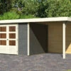 KARIBU Gartenhaus Askola 5, Terragrau, Fichtenholz 19mm, 554 X 246 X 211 Cm, Flachdach, Anbau 2,4m Mit Rückwand -Kettler Verkaufs-Shop 30537 10 01.jpg
