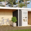 KARIBU Gartenhaus Askola 3, Terragrau, Fichtenholz 19mm, 491 X 217 X 211 Cm, Flachdach, Anbau 2,4m Mit Rückwand -Kettler Verkaufs-Shop 30537 4 01.jpg