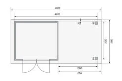 KARIBU Gartenhaus Askola 3, Terragrau, Fichtenholz 19mm, 491 X 217 X 211 Cm, Flachdach, Anbau 2,4m Mit Rückwand 19 KARIBU Gartenhaus Askola 3, Terragrau, Fichtenholz 19mm, 491 X 217 X 211 Cm, Flachdach, Anbau 2,4m Mit Rückwand -Kettler Verkaufs-Shop 30537 4 07.jpg