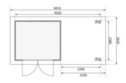 KARIBU Gartenhaus Askola 3,5, Naturbelassen, Fichtenholz 19mm, 491 X 246 X 211 Cm, Flachdach, Anbau 2,4m Mit Rückwand -Kettler Verkaufs-Shop 30537 5 06.jpg