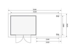 KARIBU Gartenhaus Askola5 , Terragrau, Fichtenholz 19mm, 554 X 246 X 211 Cm, Flachdach, Anbau 2,4m Mit Rück- Und Seitenwand -Kettler Verkaufs-Shop 30538 2 06.jpg
