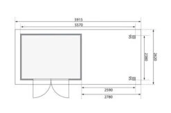 KARIBU Gartenhaus Askola 5, Terragrau, Fichtenholz 19mm, 591,5 X 246 X 211 Cm, Flachdach, Seitlicher Anbau 2,8m -Kettler Verkaufs-Shop 30539 2 06.jpg