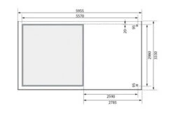 KARIBU Gartenhaus Askola 6, Naturbelassen, Fichtenholz 19mm, 591,5 X 306 X 216 Cm, Flachdach, Seitlicher Anbau 2,8m -Kettler Verkaufs-Shop 30539 3 06.jpg