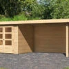 KARIBU Gartenhaus Askola2 , Naturbelassen, Fichtenholz 19mm, 504,5 X 217 X 211 Cm, Flachdach, Seitlicher Anbau 2,8m Mit Rückwand 2 KARIBU Gartenhaus Askola2 , Naturbelassen, Fichtenholz 19mm, 504,5 X 217 X 211 Cm, Flachdach, Seitlicher Anbau 2,8m Mit Rückwand -Kettler Verkaufs-Shop 30540 1 01.jpg