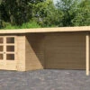 KARIBU Gartenhaus Askola 3, Naturbelassen, Fichtenholz 19mm, 528,5 X 217 X 211 Cm, Flachdach, Seitlicher Anbau 2,8m Mit Rückwand -Kettler Verkaufs-Shop 30540 3 01.jpg