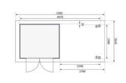 KARIBU Gartenhaus Askola 3,5, Naturbelassen, Fichtenholz 19mm, 528,5 X 246 X 211 Cm, Flachdach, Seitlicher Anbau 2,8m Mit Rückwand -Kettler Verkaufs-Shop 30540 5 07.jpg