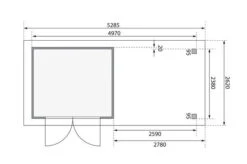 KARIBU Gartenhaus Askola3,5 , Terragrau, Fichtenholz 19mm, 528,5 X 246 X 211 Cm, Flachdach, Seitlicher Anbau 2,8m Mit Rück- Und Seitenwand -Kettler Verkaufs-Shop 30541 1 06.jpg