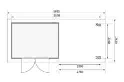 KARIBU Gartenhaus Askola5 , Terragrau, Fichtenholz 19mm, 591,5 X 246 X 211 Cm, Flachdach, Seitlicher Anbau 2,8m Mit Rück- Und Seitenwand -Kettler Verkaufs-Shop 30541 2 06.jpg