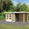 KARIBU Gartenhaus Kerko 3, Terragrau, Fichtenholz 19mm, 508 X 217 X 211 Cm, Flachdach, Anbau 2,4m Mit Rückwand -Kettler Verkaufs-Shop 30544 2 01.jpg
