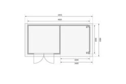 KARIBU Gartenhaus Kerko 3, Terragrau, Fichtenholz 19mm, 508 X 217 X 211 Cm, Flachdach, Anbau 2,4m Mit Rückwand 17 KARIBU Gartenhaus Kerko 3, Terragrau, Fichtenholz 19mm, 508 X 217 X 211 Cm, Flachdach, Anbau 2,4m Mit Rückwand -Kettler Verkaufs-Shop 30544 2 06.jpg