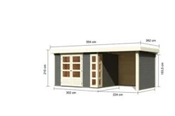 KARIBU Gartenhaus Kerko5 , Terragrau, Fichtenholz 19mm, 554 X 246 X 210 Cm, Flachdach, Anbau 2,4m Mit Rück- Und Seitenwand 15 KARIBU Gartenhaus Kerko5 , Terragrau, Fichtenholz 19mm, 554 X 246 X 210 Cm, Flachdach, Anbau 2,4m Mit Rück- Und Seitenwand -Kettler Verkaufs-Shop 30545 2 05.jpg