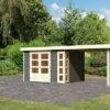 KARIBU Gartenhaus Kerko 5, Terragrau, Fichtenholz 19mm, 591,5 X 246 X 210 Cm, Flachdach, Anbau 2,8m -Kettler Verkaufs-Shop 30546 2 01.jpg