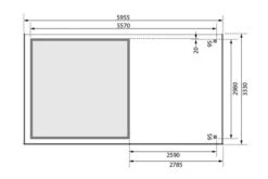 KARIBU Gartenhaus Kerko 6, Terragrau, Fichtenholz 19mm, 334 X 306 X 216 Cm, Flachdach, Anbau 2,8m -Kettler Verkaufs-Shop 30546 4 06.jpg