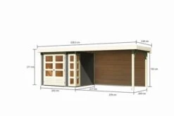 KARIBU Gartenhaus Kerko 3, Terragrau, Fichtenholz 19mm, 528,5 X 217 X 211 Cm, Flachdach, Anbau 2,8m Mit Rückwand -Kettler Verkaufs-Shop 30547 2 05.jpg