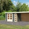 KARIBU Gartenhaus Kerko 4, Terragrau, Fichtenholz 19mm, 609 X 217 X 211 Cm, Flachdach, Anbau 2,8m Mit Rückwand -Kettler Verkaufs-Shop 30547 4 01.jpg