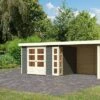KARIBU Gartenhaus Kerko 5, Terragrau, Fichtenholz 19mm, 591,5 X 246 X 210 Cm, Flachdach, Anbau 2,8m Mit Rück- Und Seitenwand -Kettler Verkaufs-Shop 30548 2 01.jpg