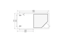 KARIBU Gartenhaus Schwandorf 3 , Naturbelassen, Fichtenholz 19mm, 467 X 217 X 218 Cm, Flachdach, Anbau 2,4m Mit Rückwand -Kettler Verkaufs-Shop 30549 1 06.jpg