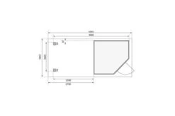 KARIBU Gartenhaus Schwandorf 3, Terragrau, Fichtenholz 19mm, 504,5 X 217 X 218 Cm, Flachdach, Anbau 2,8m Mit Rückwand -Kettler Verkaufs-Shop 30551 2 06.jpg