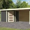 KARIBU Gartenhaus Schwandorf 5, Terragrau, Fichtenholz 19mm, 530 X 246 X 218 Cm, Flachdach, Anbau 2,8m Mit Rückwand 2 KARIBU Gartenhaus Schwandorf 5, Terragrau, Fichtenholz 19mm, 530 X 246 X 218 Cm, Flachdach, Anbau 2,8m Mit Rückwand -Kettler Verkaufs-Shop 30551 4 01.jpg