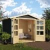 KARIBU Gartenhaus Amberg 3, Terragrau, Fichtenholz 19mm, 272 X 186 X 209 Cm, Satteldach, Doppelflügeltür 1 KARIBU Gartenhaus Amberg 3, Terragrau, Fichtenholz 19mm, 272 X 186 X 209 Cm, Satteldach, Doppelflügeltür -Kettler Verkaufs-Shop 30553 1 01.jpg