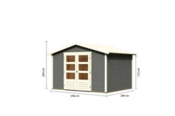 KARIBU Gartenhaus Amberg 4, Terragrau, Fichtenholz 19mm, 272 X 246 X 209 Cm, Satteldach, Doppelflügeltür 15 KARIBU Gartenhaus Amberg 4, Terragrau, Fichtenholz 19mm, 272 X 246 X 209 Cm, Satteldach, Doppelflügeltür -Kettler Verkaufs-Shop 30553 2 05.jpg