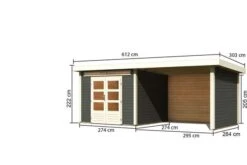 KARIBU Gartenhaus Kandern6 , Terragrau, Fichtenholz 28mm, 612 X 274 X 222 Cm, Pultdach, Anbau 3,2m Mit Rück- Und Seitenwand 16 KARIBU Gartenhaus Kandern6 , Terragrau, Fichtenholz 28mm, 612 X 274 X 222 Cm, Pultdach, Anbau 3,2m Mit Rück- Und Seitenwand -Kettler Verkaufs-Shop 30560 1 05.jpg