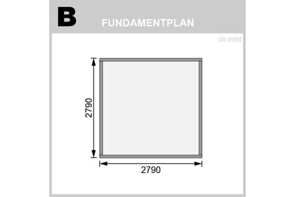 KARIBU Gartenhaus Bastrup 5, Anthrazit, Fichtenholz 28mm, 297 X 297 X 222 Cm, Pultdach, Eco Doppelflügeltür 8 KARIBU Gartenhaus Bastrup 5, Anthrazit, Fichtenholz 28mm, 297 X 297 X 222 Cm, Pultdach, Eco Doppelflügeltür – Bild 6